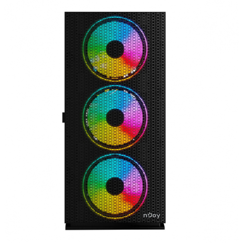 Carcasa nJoy Kona, Middle Tower, ATX, fara sursa, Black - imagine 4