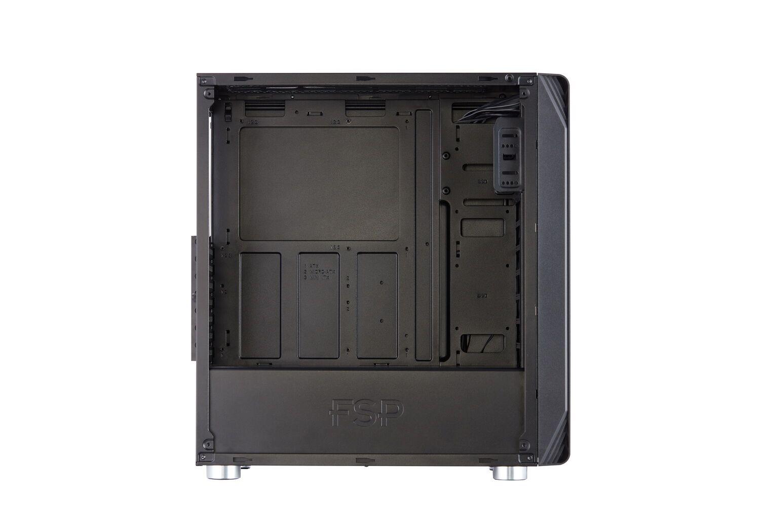 Carcasa FSP CMT240, fara sursa, Middle Tower, Black - imagine 6