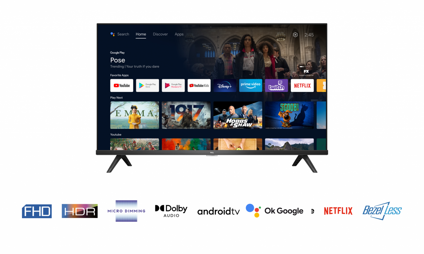 Televizor TCL LED 40S6200, 102 cm (40"), Hotel TV, Smart - imagine 3