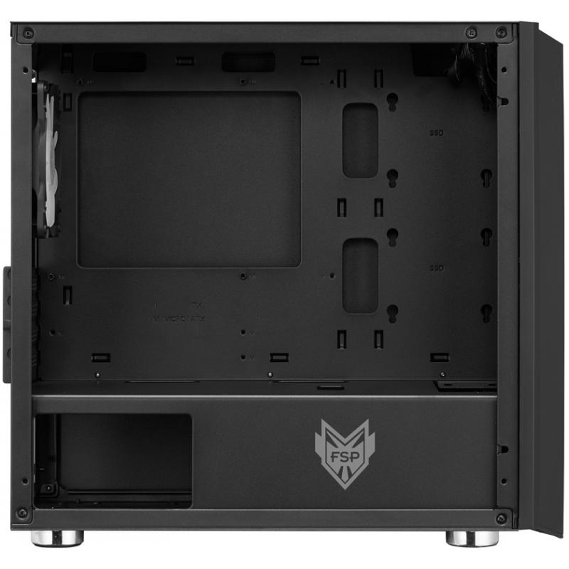 Carcasa FSP CST 311, Mini Tower, mATX, fara sursa, black - imagine 6