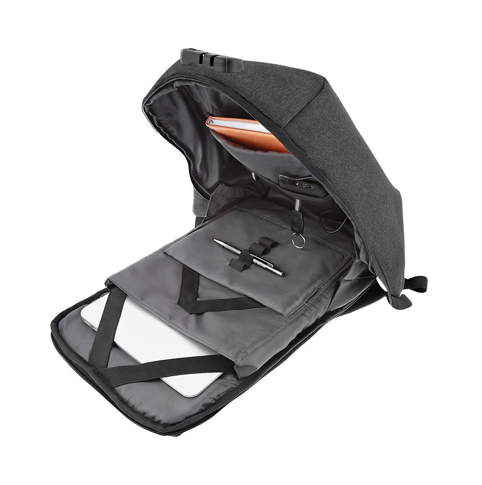 Rucsac laptop Tellur Antifurt V2, cu port USB, 15.6", negru - imagine 4