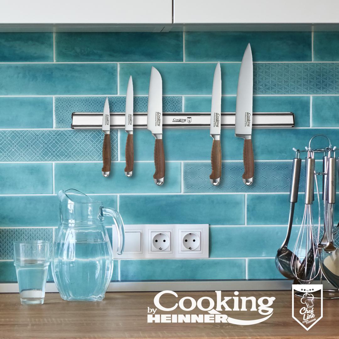 SUPORT MAGNETIC PENTRU CUTITE 61.5X4.5X1.9CM, ALUMINIU, CHEF LINE, COOKING BY - imagine 3