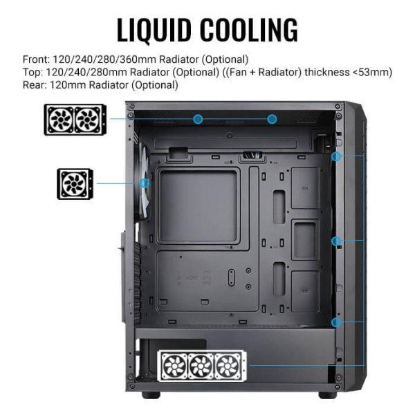 Carcasa Aerocool Beam V2 RGB neagra, SPCC ABS Steel ATX - imagine 4