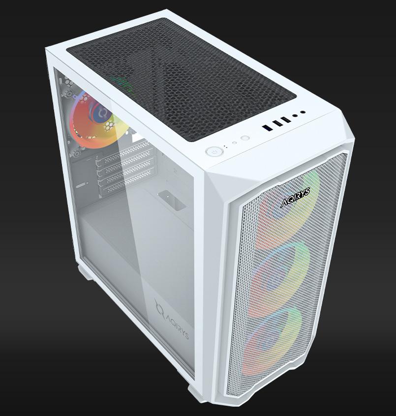 Carcasa Aqirys Wezen Midi Tower White RGB - imagine 4