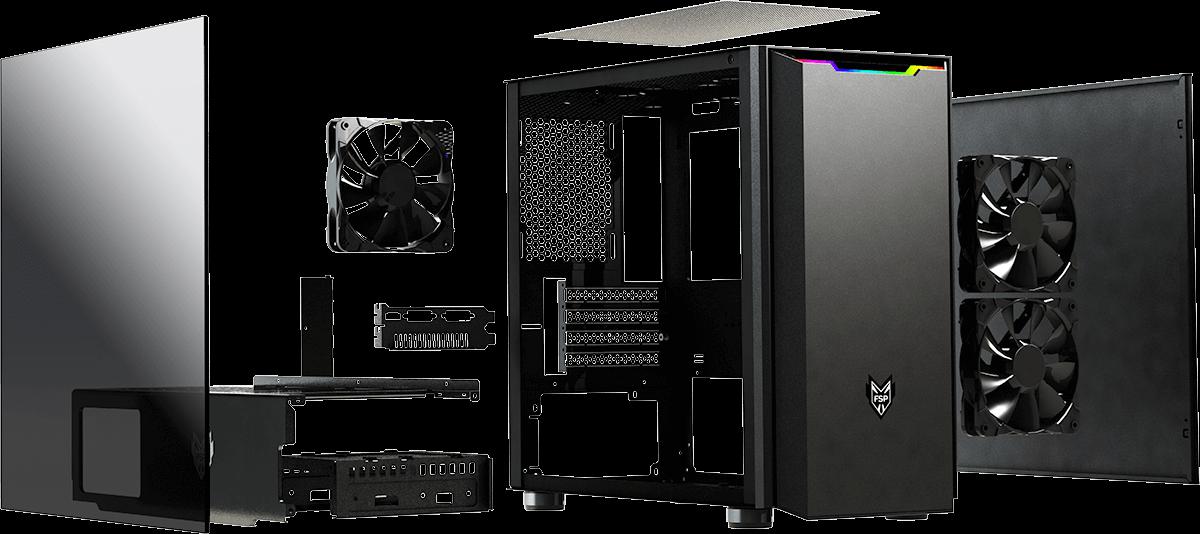 Carcasa FSP CST 311, Mini Tower, mATX, fara sursa, black - imagine 12