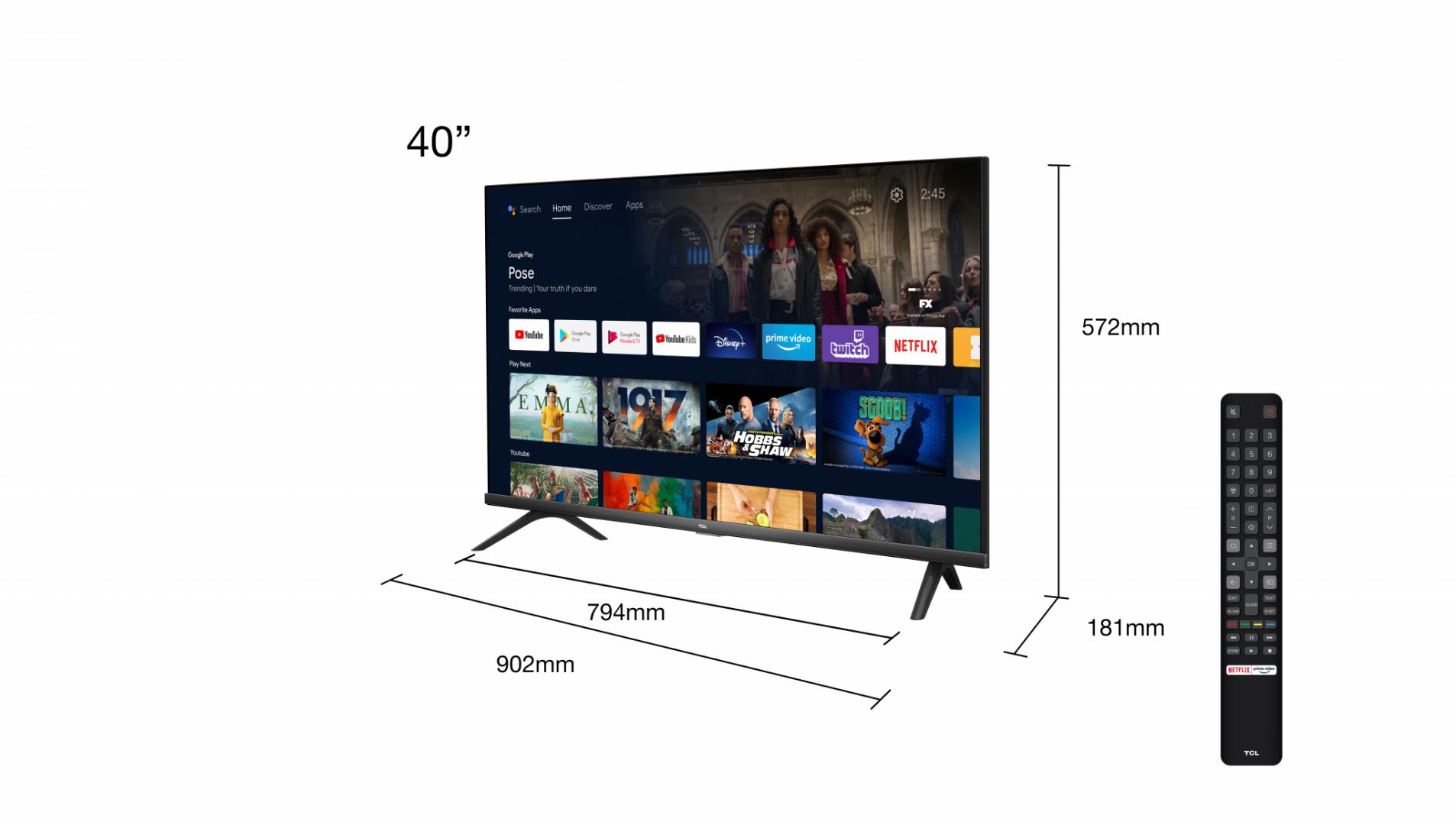 Televizor TCL LED 40S6200, 102 cm (40"), Hotel TV, Smart - imagine 4