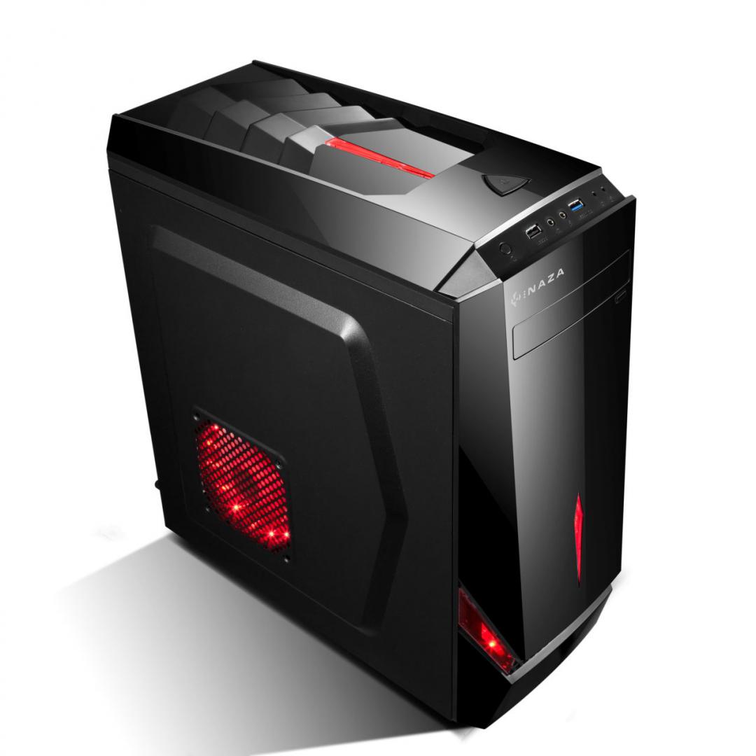 Carcasa Inaza X-Blade neagra, SPCC Steel ATX Mid Tower, fara - imagine 7