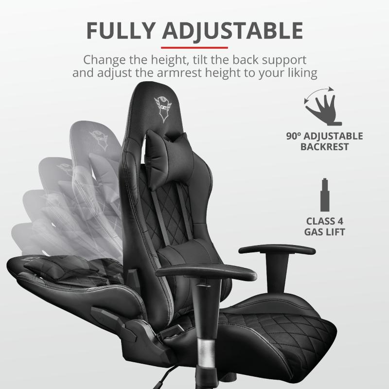 Scaun Trust GXT 707 Resto Gaming Chair, Negru - imagine 3