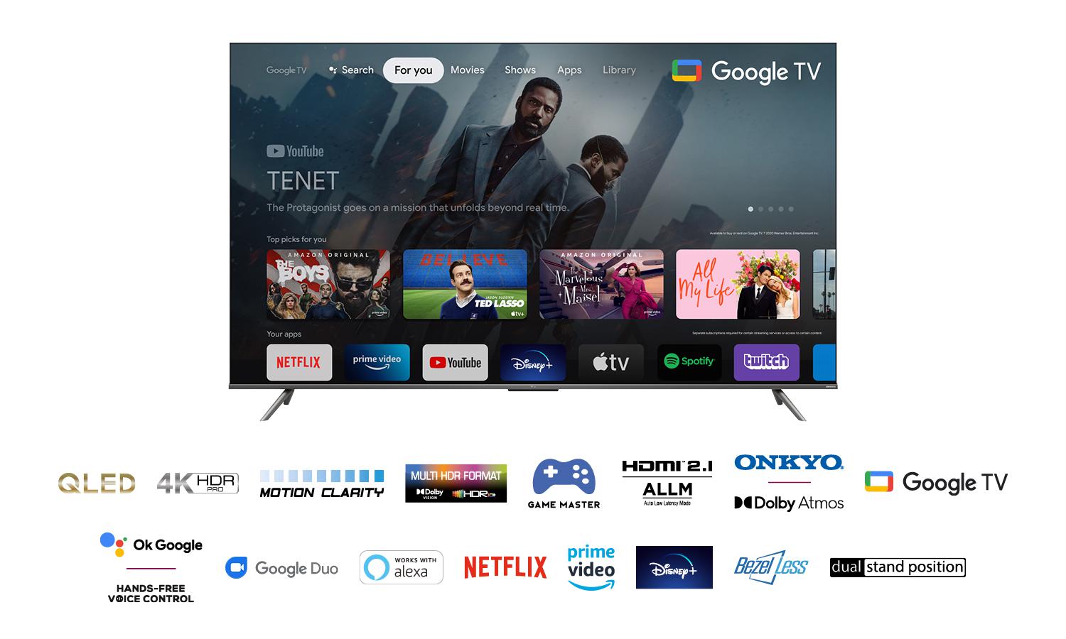 Televizor TCL QLED 75C635, 189 cm (75"), Smart Google TV, - imagine 3