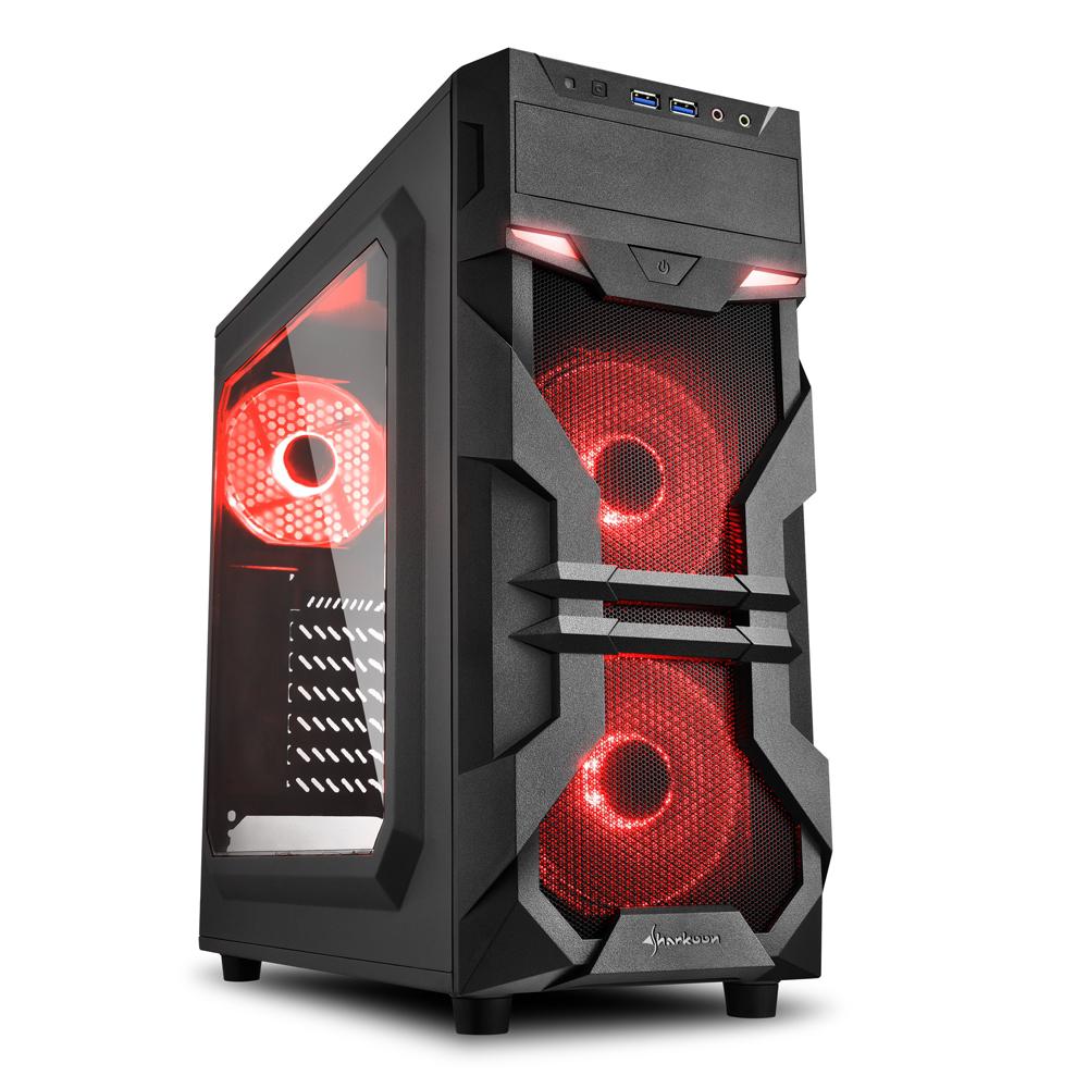 Carcasa Sharkoon VG7-W ATX, fara sursa, red - imagine 4