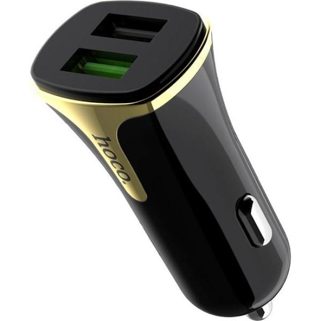Incarcator Auto USB HOCO Z31, Quick Charge, 2 X USB, - imagine 2