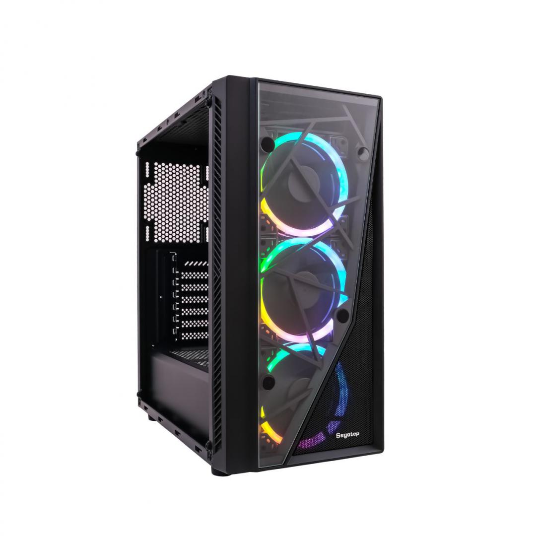 Carcasa Segotep Prime XL V2 neagra, SPCC Steel ATX Mid - imagine 4