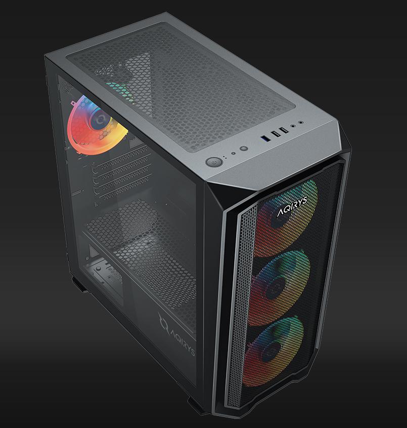 Carcasa Aqirys Wezen Midi Tower Black RGB - imagine 5