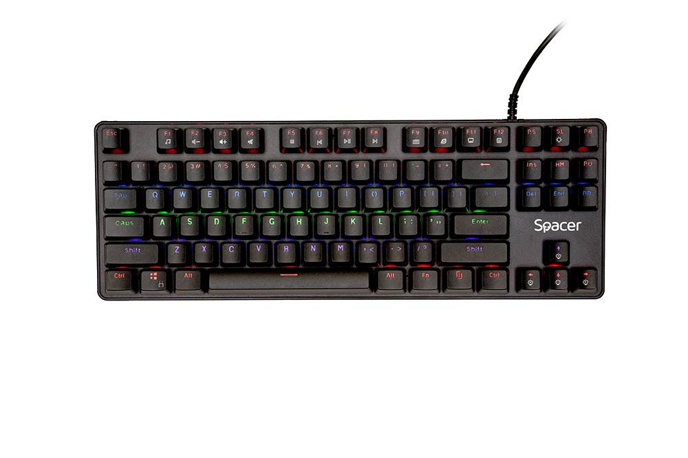 Tastatura Mecnaica Spacer SPKB-MK-IMMORTAL cu fir, USB, switch-uri mecanice albastre, - imagine 3