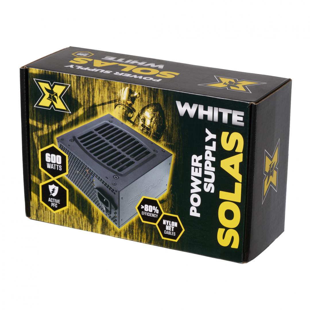 Sursa ATX Serioux, Solas White, PFC Activ, cabluri mansetate, 600W - imagine 3