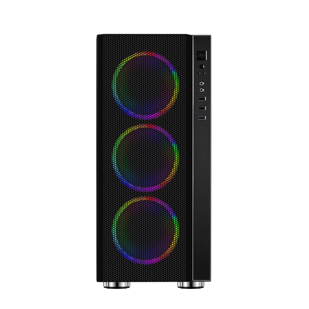 Carcasa Spacer Rainbow, ATX, MidTower, Gaming, fara sursa, sticla securizata, - imagine 3