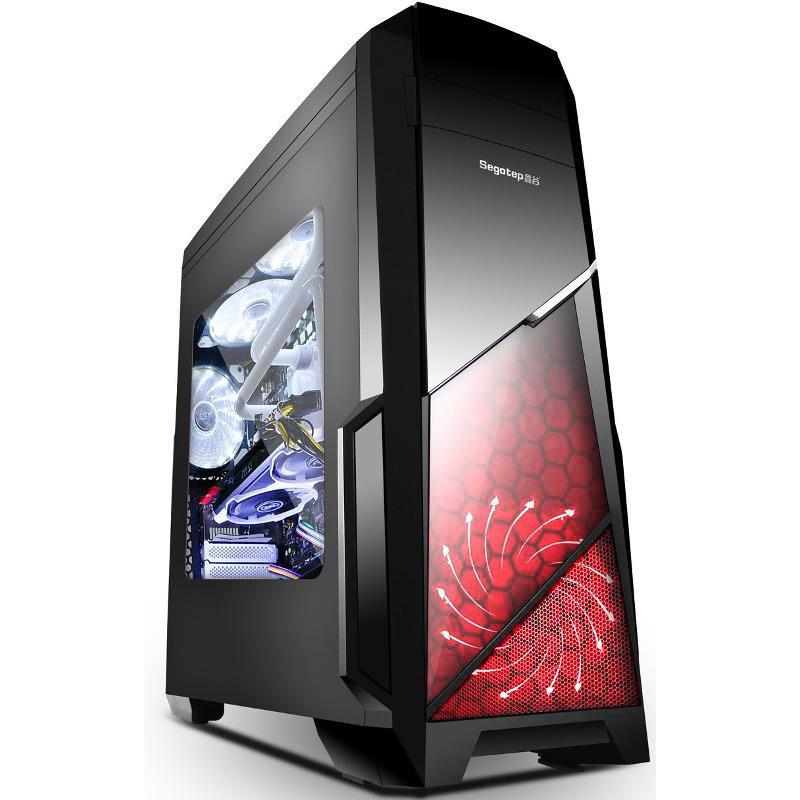 Carcasa Segotep Sprint neagra, SPCC Steel ATX Mid Tower, fara - imagine 3