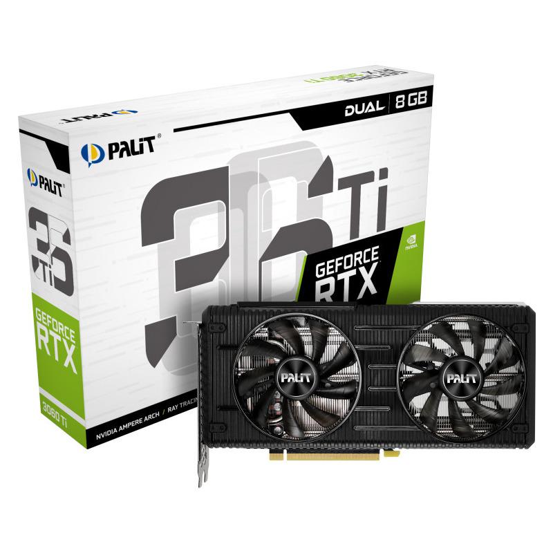 Placa video Palit GeForce RTX 3060 Ti Dual LHR, 8GB - imagine 2