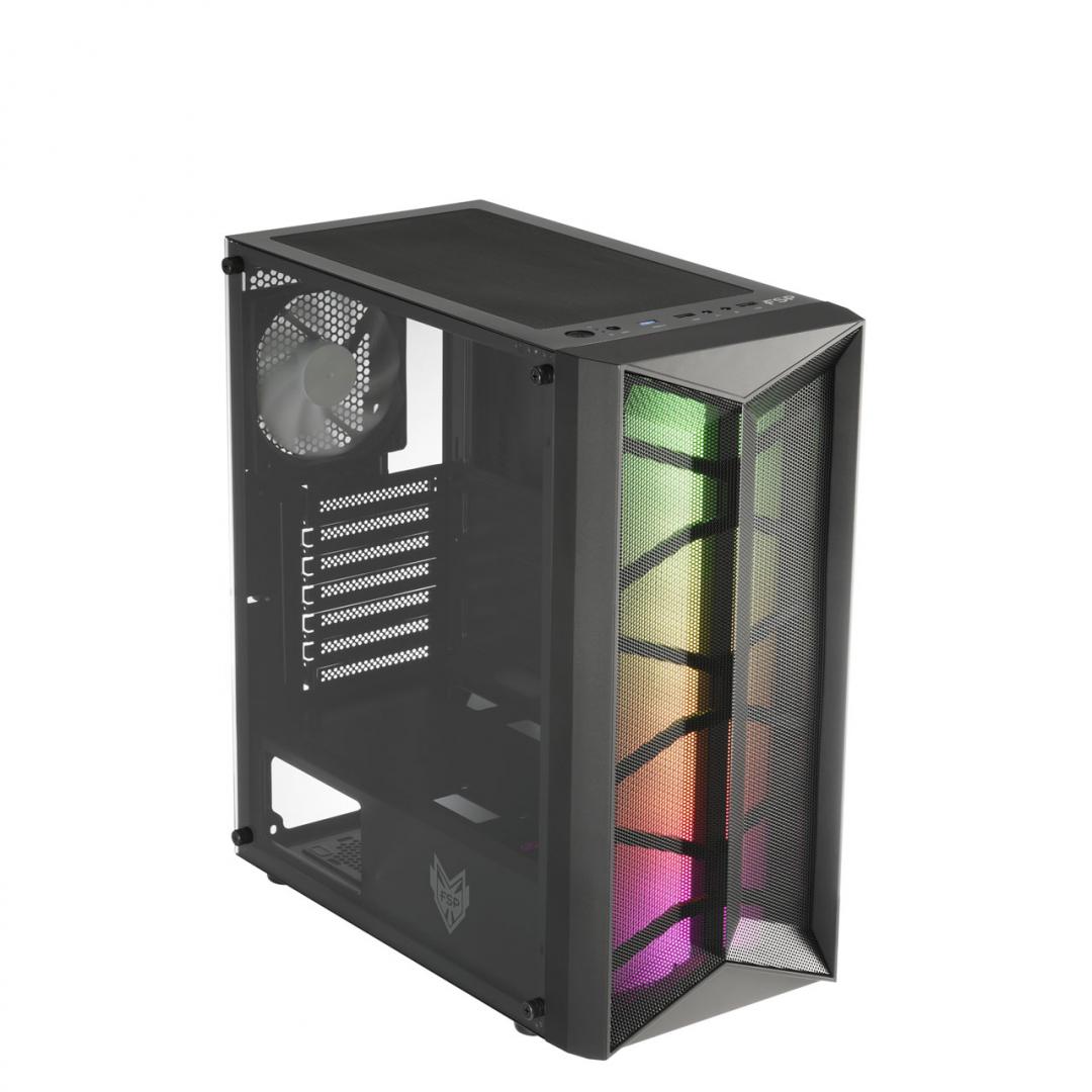 Carcasa FSP CMT 211, Mid-Tower, fara sursa, ATX, Black - imagine 4
