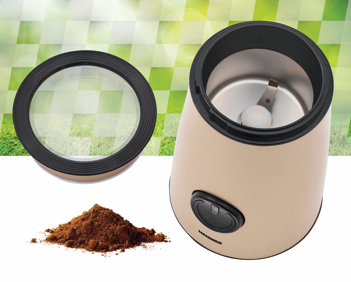 Rasnita electrica HEINNER HCG-150IXGD, putere 150W, capacitate 50G, interior din - imagine 5