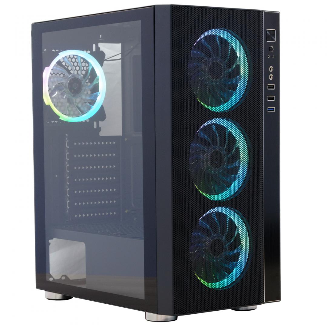 Carcasa Spacer Rainbow, ATX, MidTower, Gaming, fara sursa, sticla securizata, - imagine 13