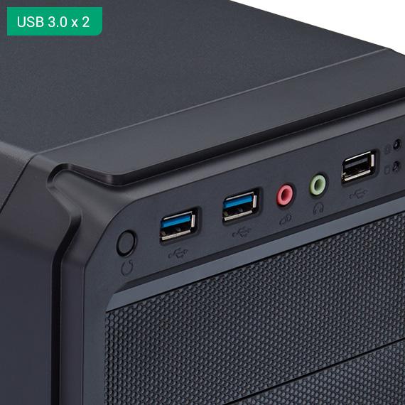 Carcasa FSP CMT110, Mid Tower ATX, fara sursa, black - imagine 4