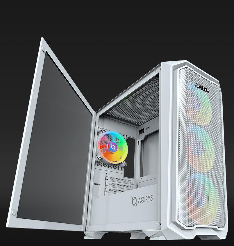 Carcasa Aqirys Wezen Midi Tower White RGB - imagine 8