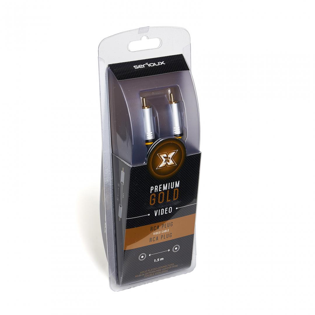 Cablu audio-video Serioux Premium Gold, RCA tata - RCA tata, - imagine 3