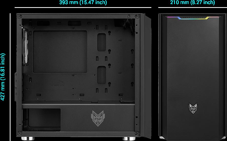 Carcasa FSP CST 311, Mini Tower, mATX, fara sursa, black - imagine 8