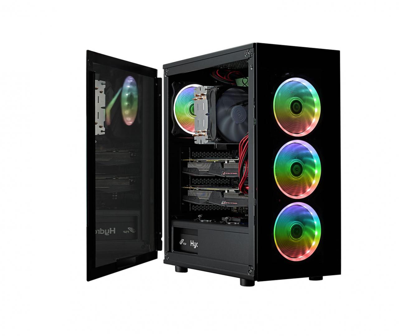 Carcasa FSP CMT340 ARGB Gaming TG ATX, black - imagine 5