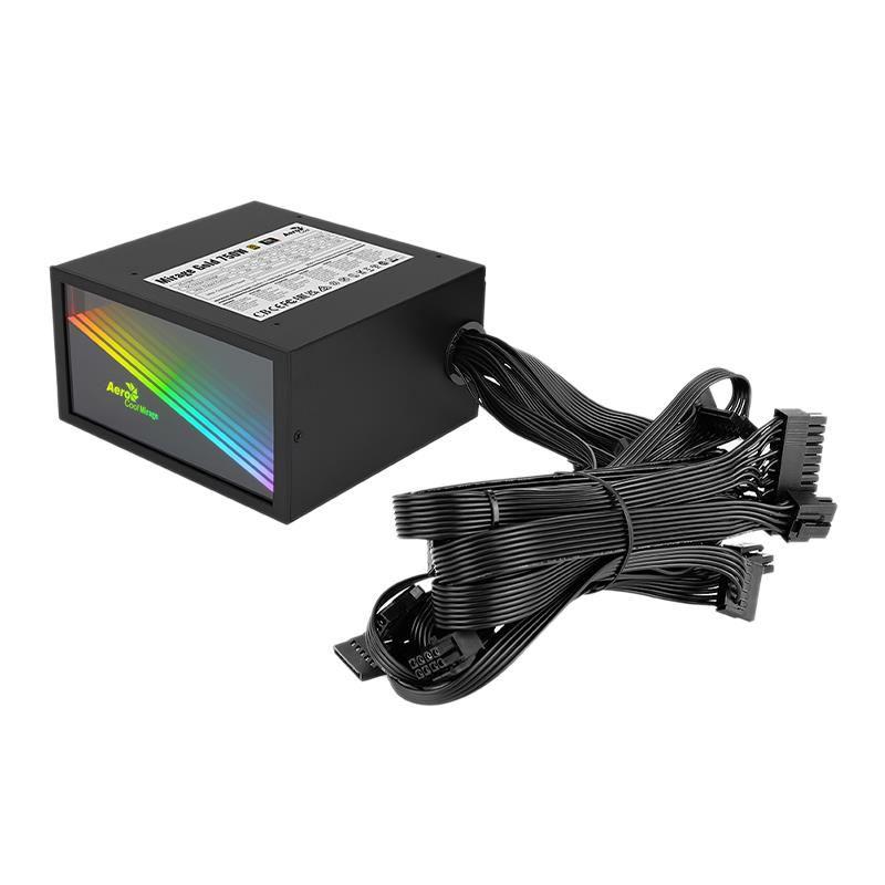 Sursa full modulara Aerocool Mirage Gold 750W neagra iluminare aRGB, - imagine 5
