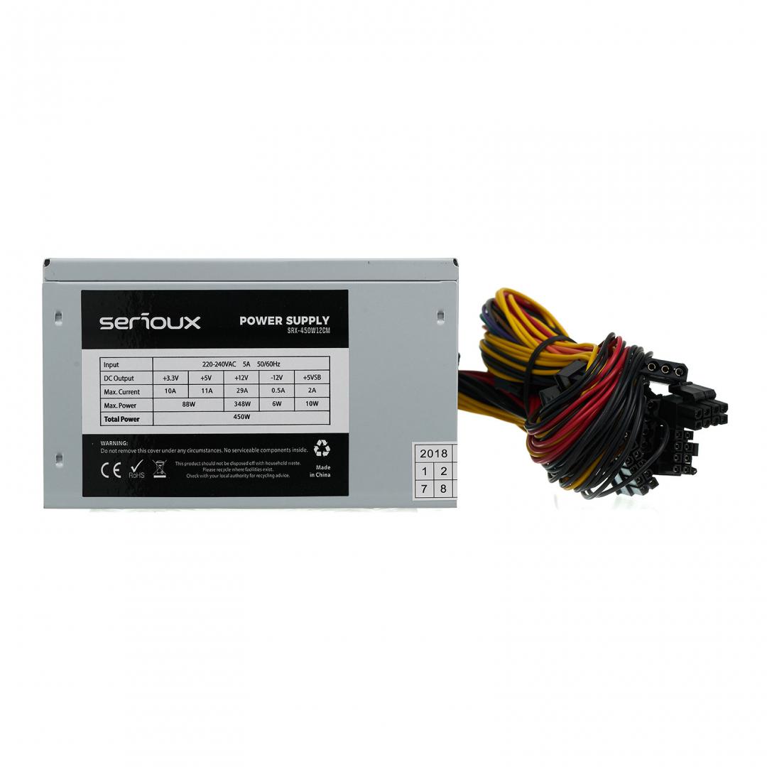 Sursa Serioux Energy Ventilator 12cm, Protecții: OCP/OVP/UVP/SCP/OPP, 450W - imagine 4