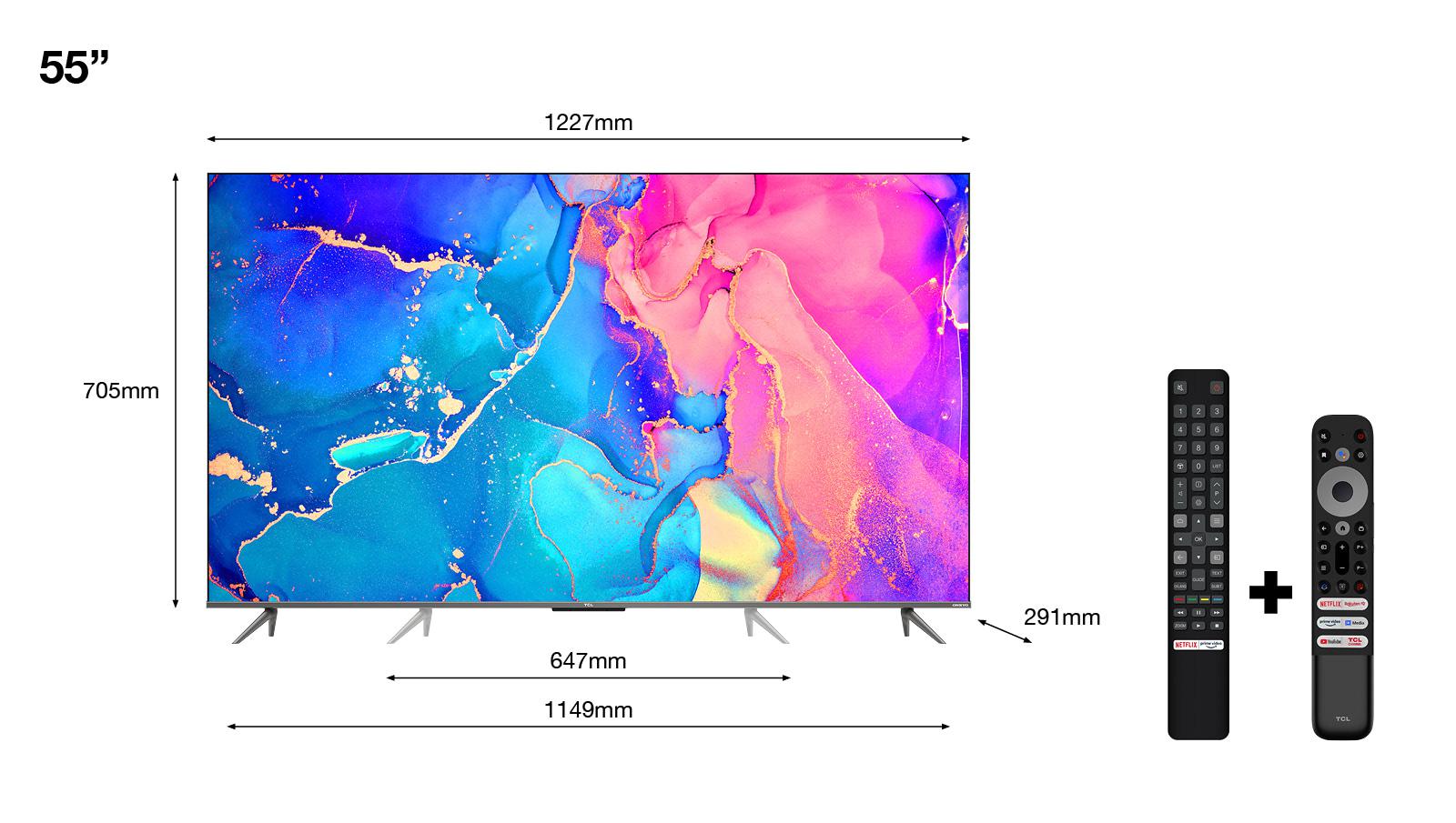 Televizor TCL QLED 55C635, 139 cm (55"), Smart Google TV, - imagine 4