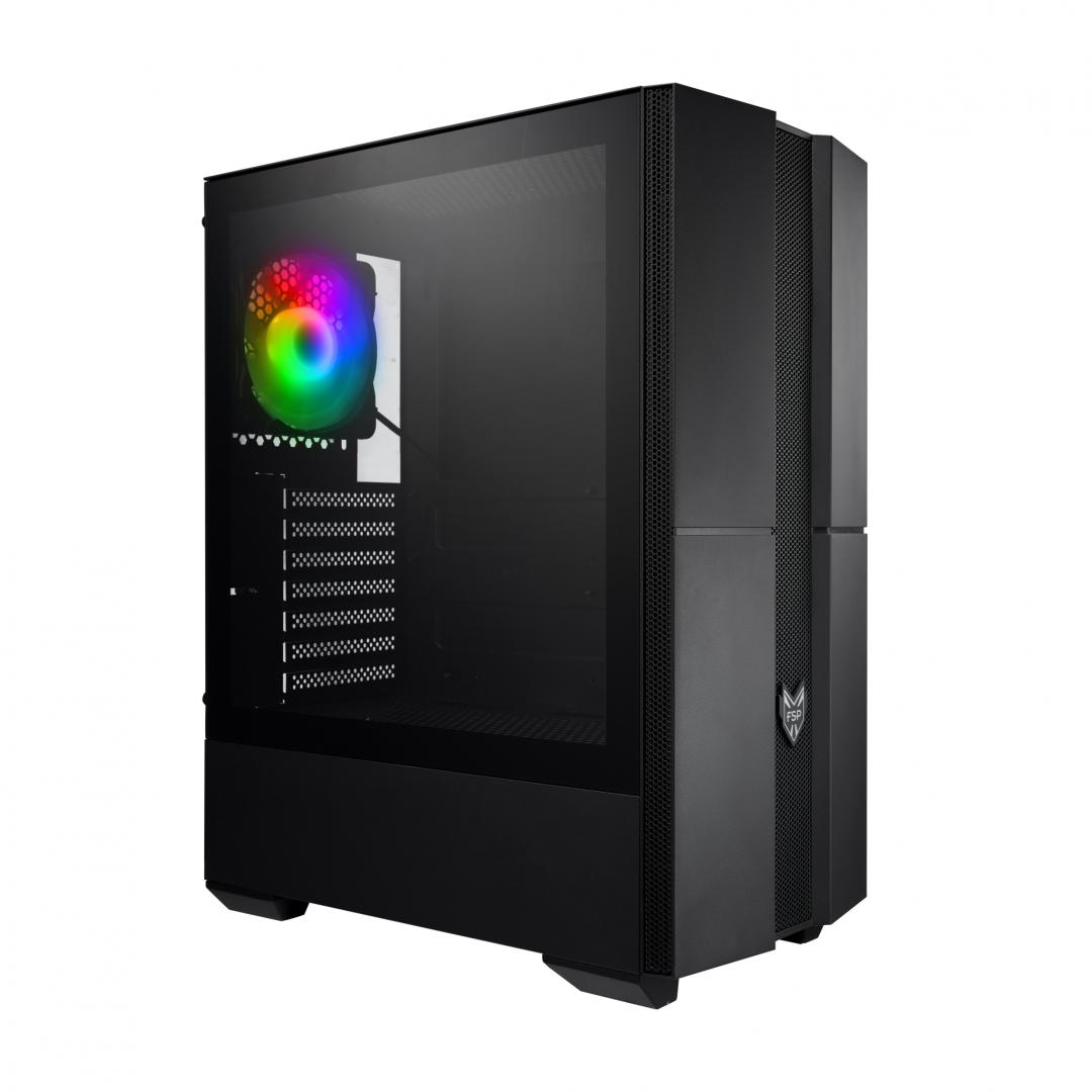 Carcasa FSP CMT 270, Mid Tower, ATX, fara sursa, black - imagine 8