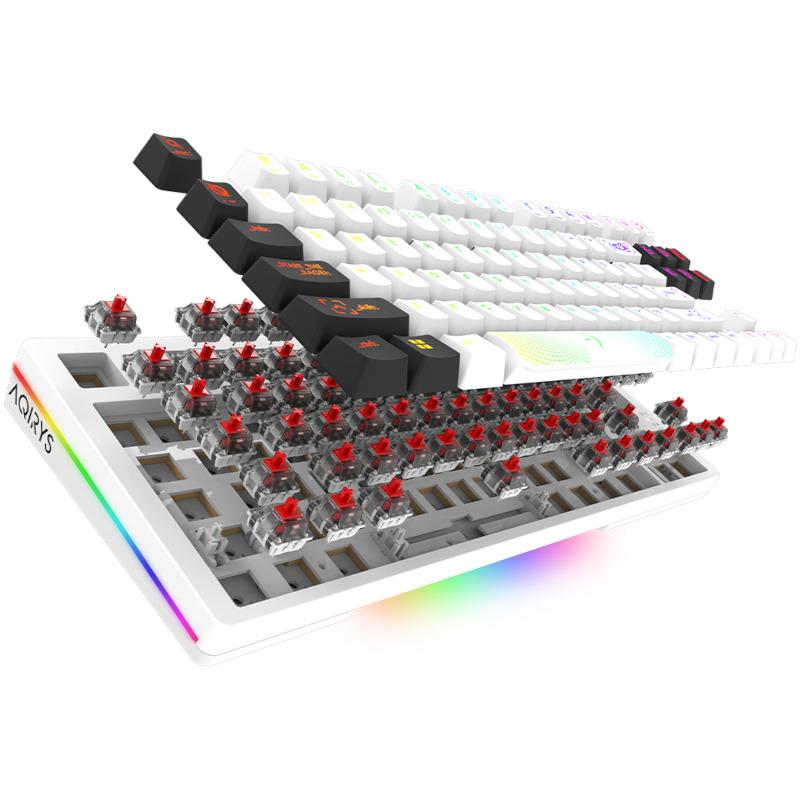 Tastatura mecanica TKL AQIRYS Aludra, cu fir, switch-uri Gateron Red, - imagine 4