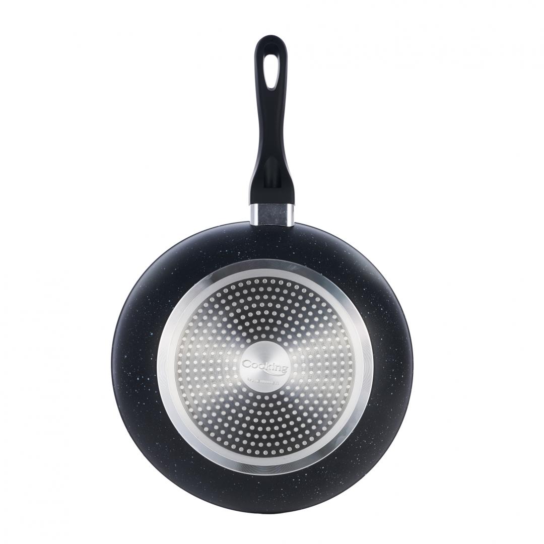 TIGAIE ALUMINIU WOK 30x8 CM , BLACK SAND, COOKING - imagine 3