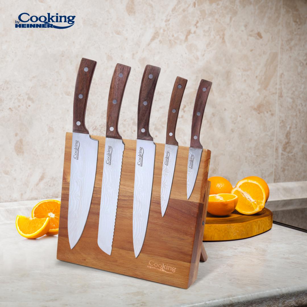 SET CUTITE BUCATARIE 6 PIESE,DAMASCUS STYLE, COOKING BY HEINNER - imagine 3