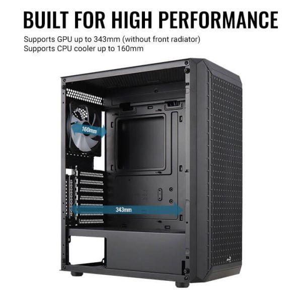 Carcasa Aerocool Beam V2 RGB neagra, SPCC ABS Steel ATX - imagine 3