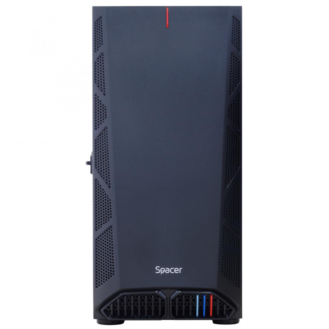 Carcasa Spacer Hunter, ATX, MidTower, Gaming, fara sursa, usa sticla - imagine 6