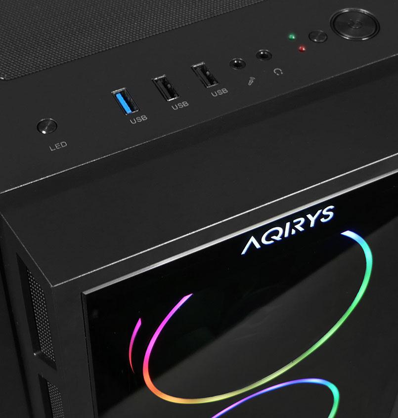 Carcasa Aqirys Antares Midi Tower Black RGB - imagine 10