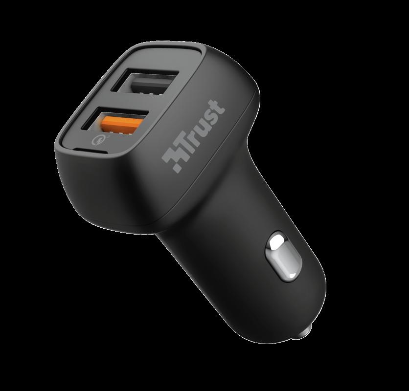 Incarcator rapid pentru masina Trust Qmax 30W Ultra-Fast Dual USB - imagine 3