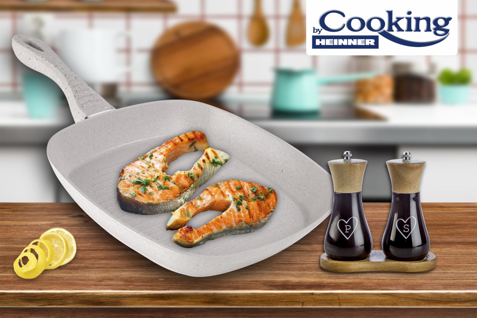 TIGAIE GRILL ALUMINIU+CAPAC 28x4 CM, MOZAIK, COOKING BY HEINNER - imagine 5