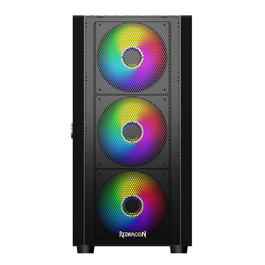 Carcasa Redragon SkyFire neagra, SECC Steel ATX Mid Tower, fara - imagine 3