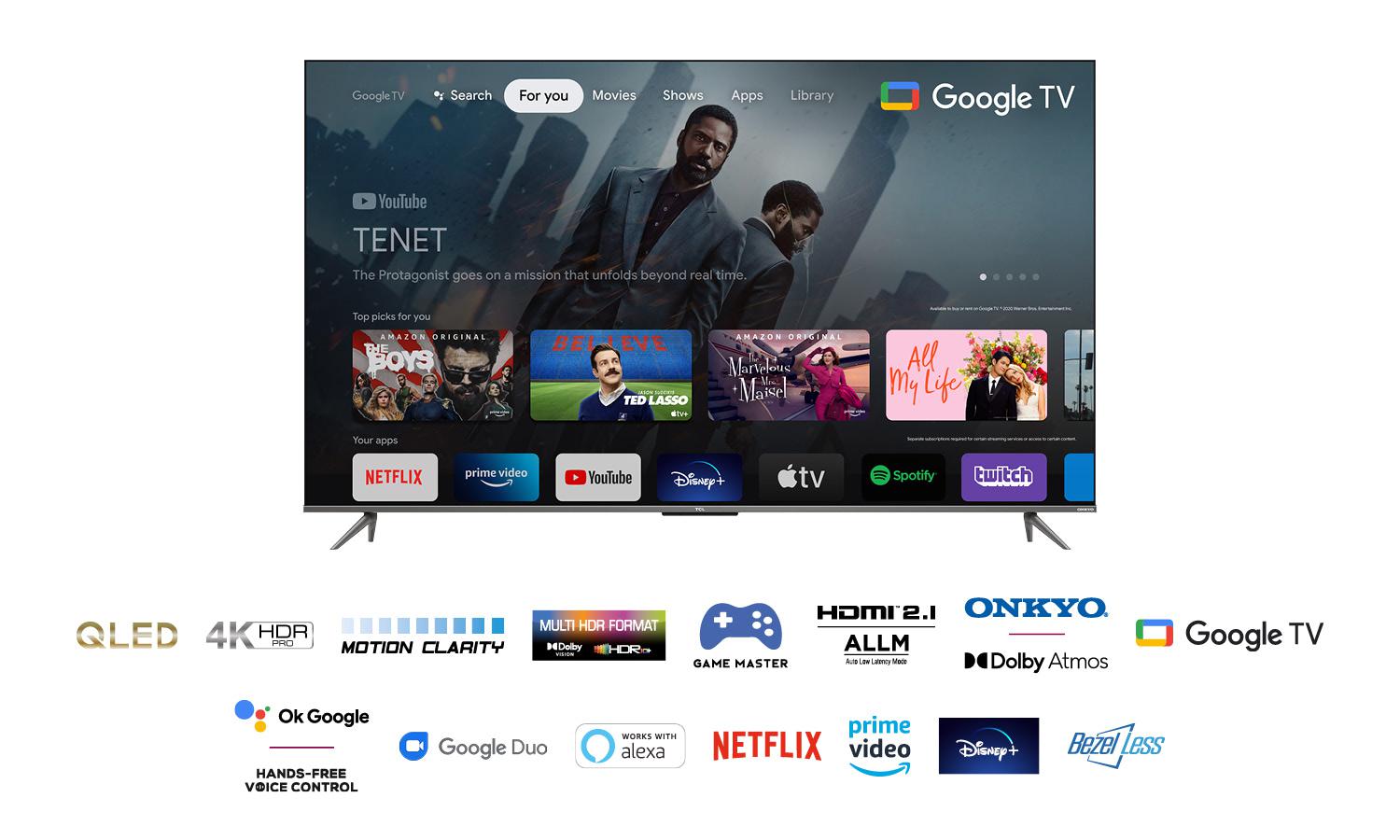 Televizor TCL QLED 55C635, 139 cm (55"), Smart Google TV, - imagine 3
