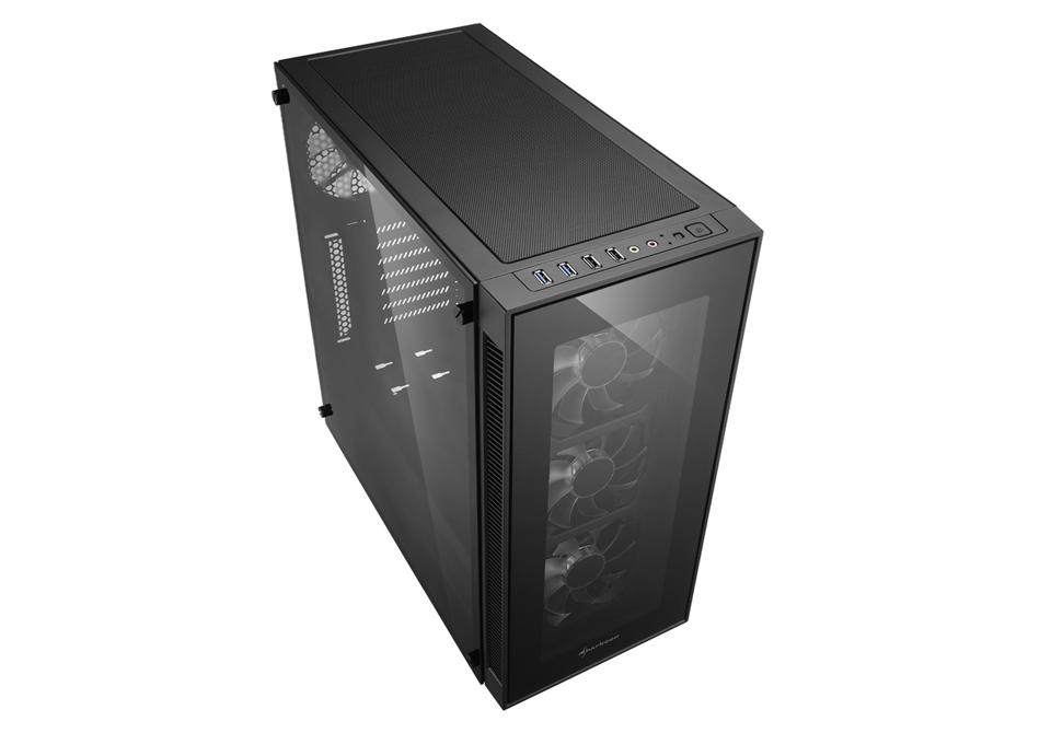 Carcasa Sharkoon TG5 ATX, fara sursa, red - imagine 4