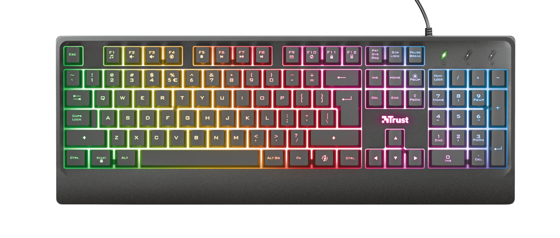Kit Trust Ziva 4-in-1 Gaming Bundle, contine mouse, tastatura, mousepad - imagine 3