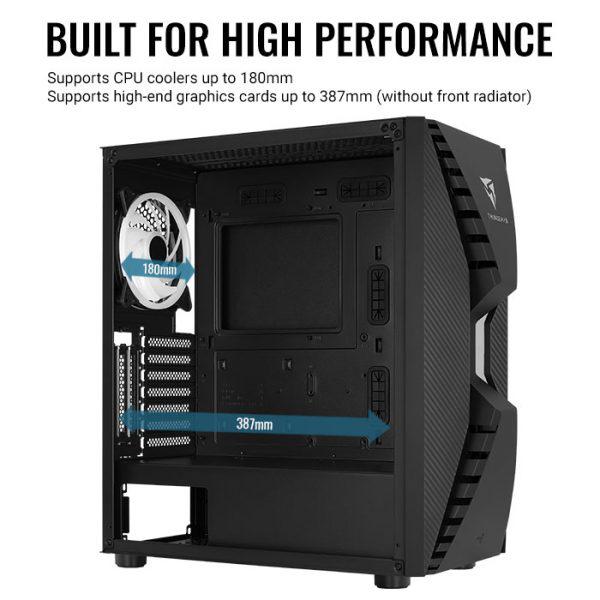 Carcasa Aerocool Cronus V1 neagra, SPCC Steel ATX Mid Tower, - imagine 4