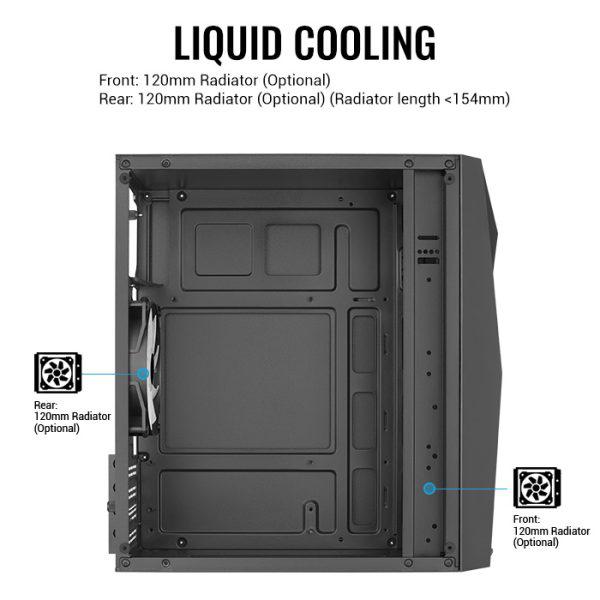 Carcasa Aerocool Raider Mini RGB neagra, SPCC Steel ATX Mini - imagine 3