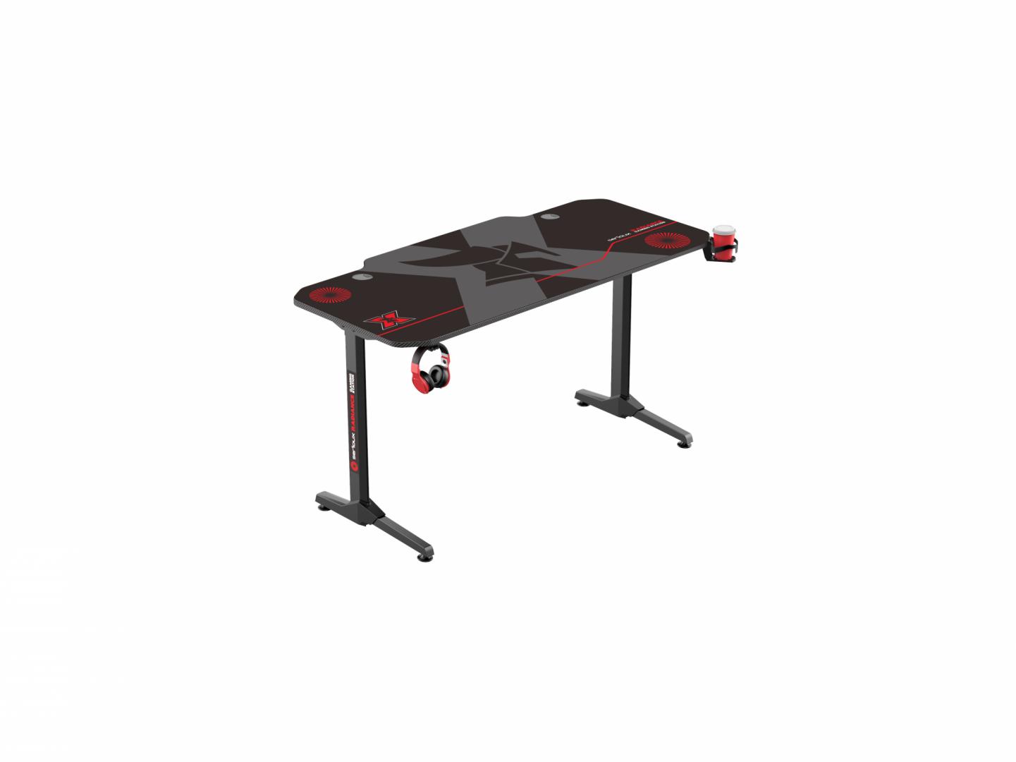 Birou gaming Serioux Radiance, material otel carbon laminat, grosime - imagine 6