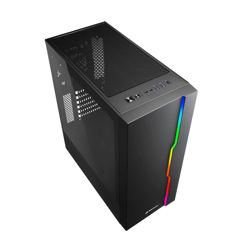 Carcasa Sharkoon RGB SLIDER, ATX, fara sursa, black - imagine 3